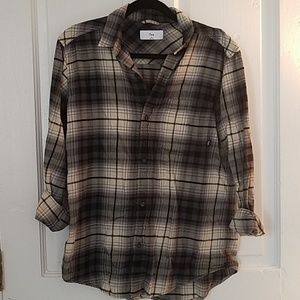 Aritzia TNA plaid button down